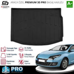 S-Dizayn Renault Megane 3 3D Pro Bagaj Havuzu 2009-2016 A+ Kalite thumb 2