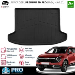 S-Dizayn Kia Sportage 3D Pro Bagaj Havuzu 2022 Üzeri A+ Kalite thumb 2