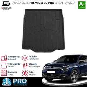 S-Dizayn Citroen C4X İnce Stepne 3D Pro Bagaj Havuzu 2023 Üzeri A+ Kalite thumb 2