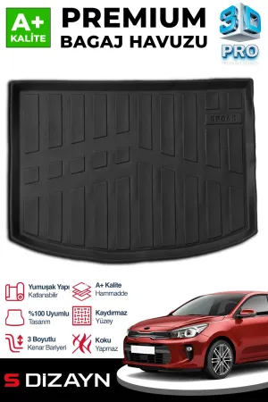 Kia Rio 2011-2017 (UB) uyumlu HB 3D Pro Bagaj Havuzu 2017 Üzeri A+ Kalite modelleri DRS Tuning'de. Kaliteli malzeme, hızlı kargo ve güvenli alışverişle hemen