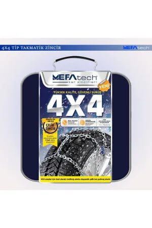 Mefatech Oto Lastik Kar Zinciri 285/40/R20 4x4 Tipi Takmatik Kolay Montaj Binek Suv Minibüs thumb 1