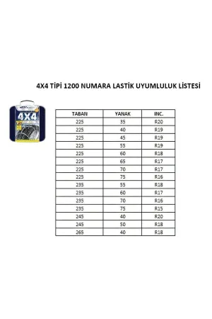 Kar Zinciri 4x4 Tipi 1200 Numara thumb 3