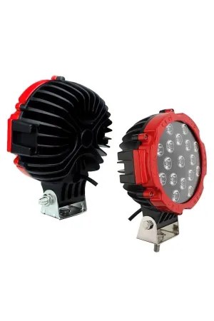 Off Road Sis Lambası Kırmızı 16 Cm Yuvarlak 17 Led 2 Adet thumb 2