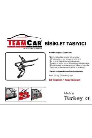Team Car Araç Arkası Bisiklet Taşıyıcı Aparat. thumb 3