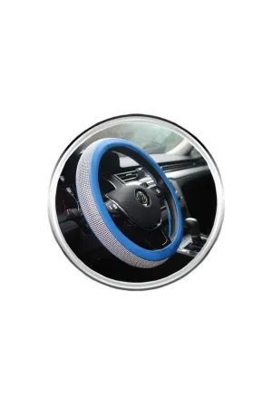 Teamcar Oto Direksiyon Kılıfı Geçmeli Pırlanta Kaplamalı Mavi thumb 2