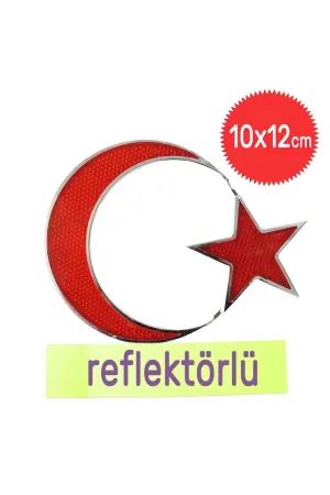 Oto Arma Türk Bayrağı Ay Yıldız Reflektörlü thumb 2