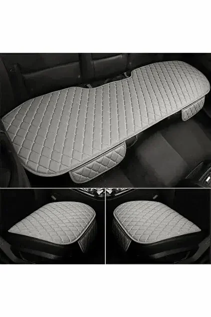 Space Deri Kilim Minder Gri-Beyaz / KLMNY177