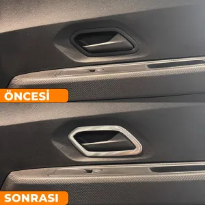 S-Dizayn Renault Taliant Krom İç Kapı Kolu Çerçevesi 4 Prç 2021 Üzeri A+ Kalite (Mat Krom) thumb 5