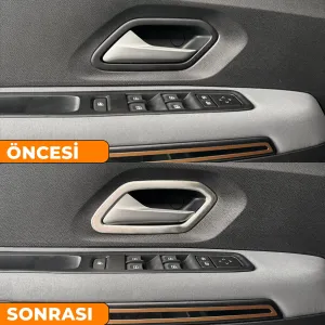 S-Dizayn Dacia Jogger Krom İç Kapı Kolu Çerçevesi 4 Prç 2022 Üzeri A+ Kalite (Mat Krom) thumb 5