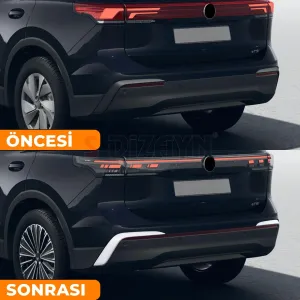 S-Dizayn Volkswagen Tiguan Krom Arka Tampon Difüzör Çıtası OEM Still 2 Prç. 2024 Üzeri A+ Kalite thumb 4
