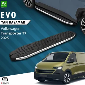 S-Dizayn Volkswagen Transporter T7 Kısa Şase Evo Krom Yan Basamak 223 Cm 2025 Üzeri A+ Kalite thumb 1