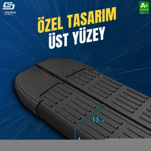 S-Dizayn Ford Tourneo Custom 2 Kısa Şase S-Line Siyah Yan Basamak 223 Cm 2023 Üzeri A+ Kalite thumb 3