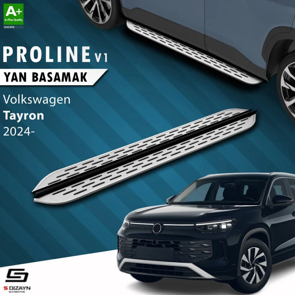 S-Dizayn Volkswagen Tayron 2 OEM Still Pro V1 Aluminyum Yan Basamak 193 Cm 2024 Üzeri A+ Kalite