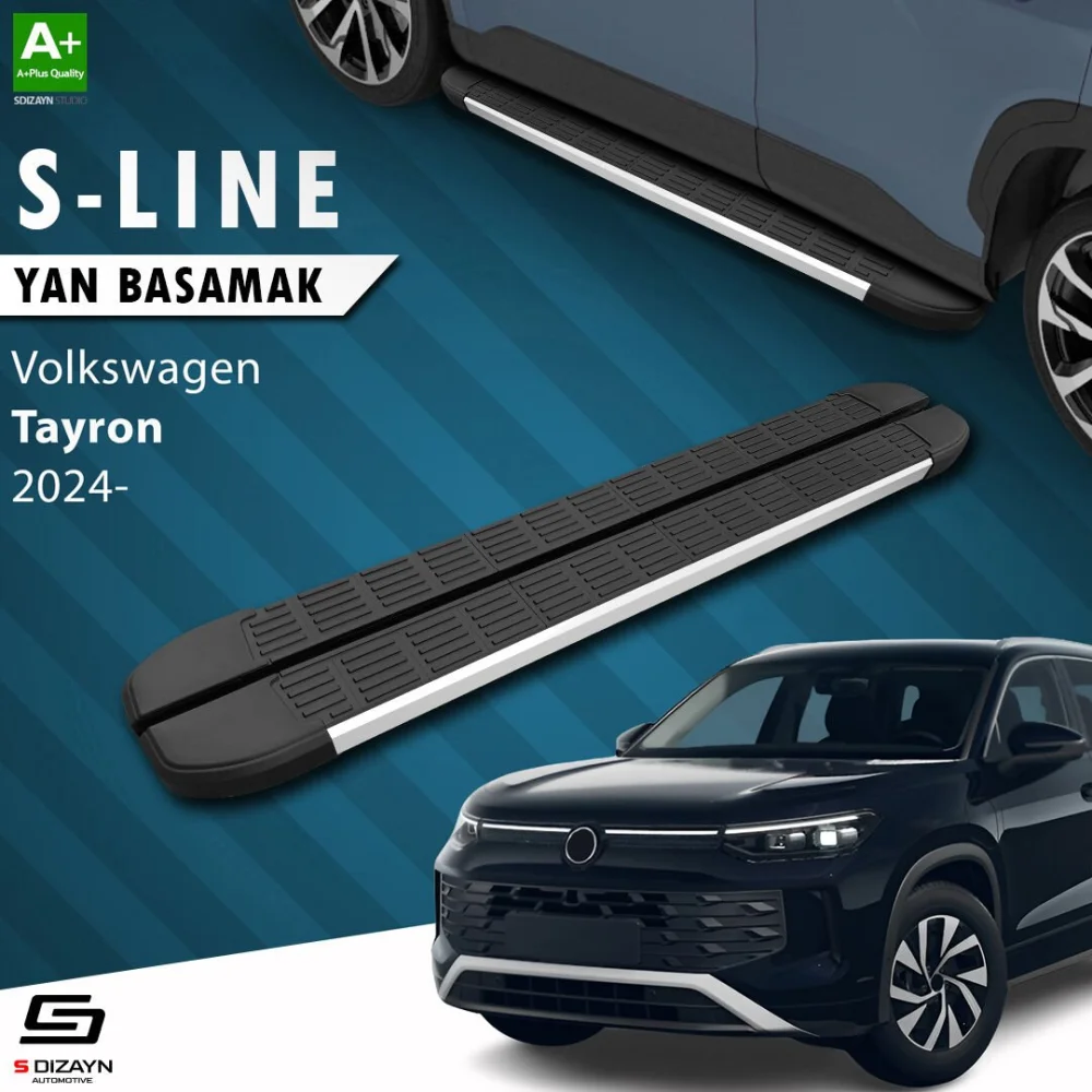 S-Dizayn Volkswagen Tayron 2 S-Line Aluminyum Yan Basamak 193 Cm 2024 Üzeri A+ Kalite