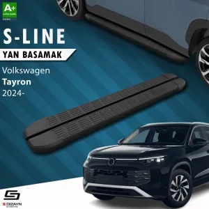 S-Dizayn Volkswagen Tayron 2 S-Line Siyah Yan Basamak 193 Cm 2024 Üzeri A+ Kalite thumb 1