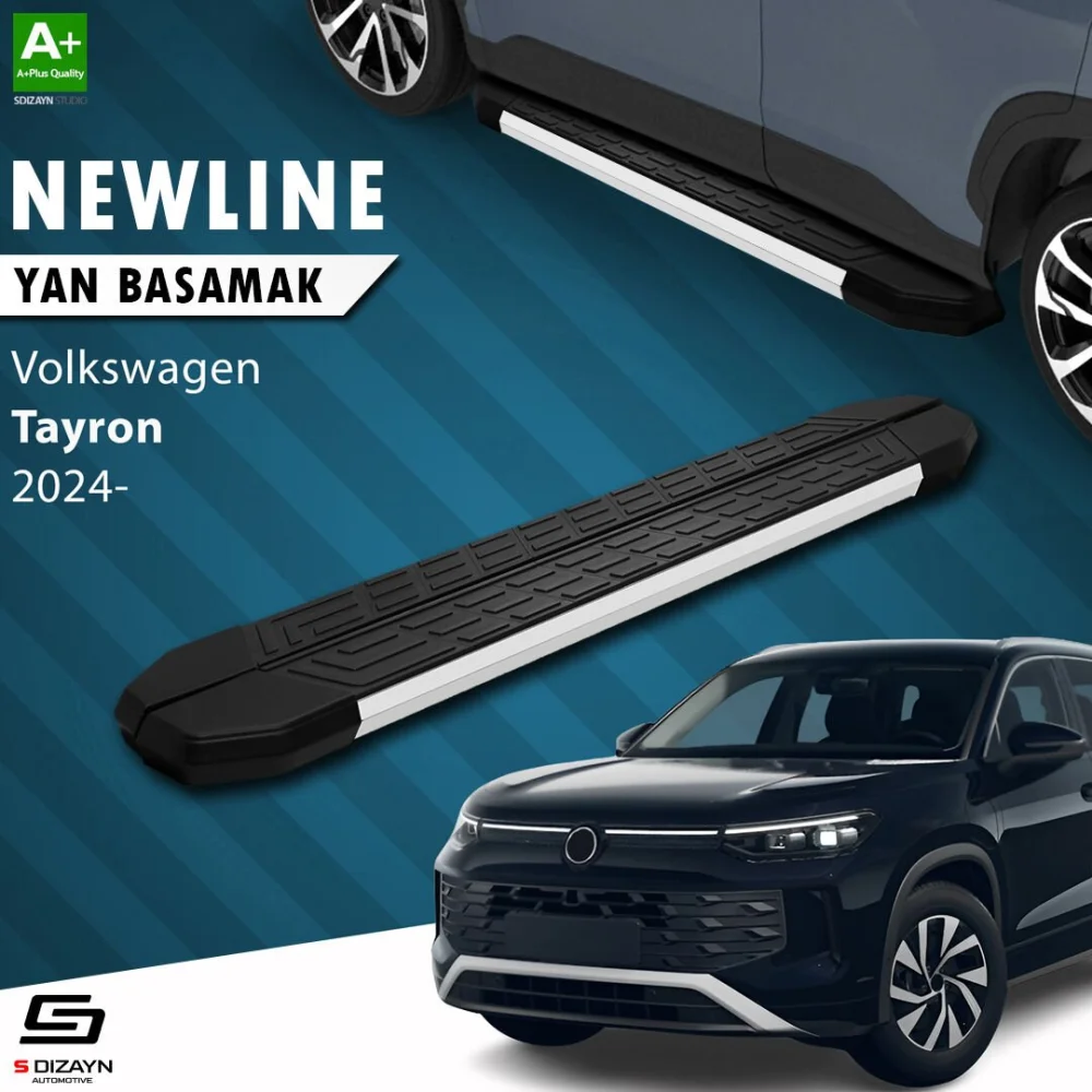 S-Dizayn Volkswagen Tayron 2 NewLine Aluminyum Yan Basamak 193 Cm 2024 Üzeri A+ Kalite