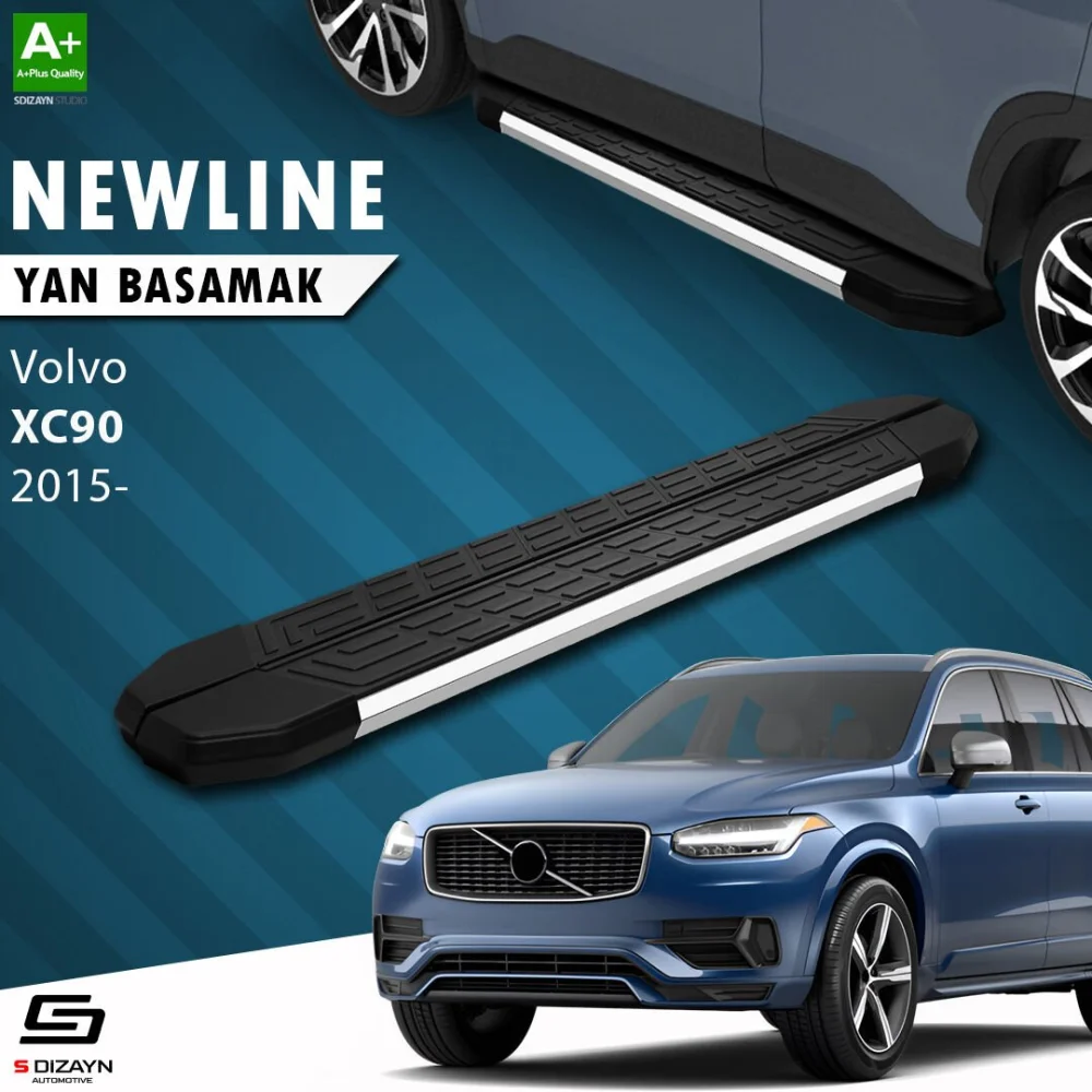 S-Dizayn Volvo XC90 2 NewLine Krom Yan Basamak 193 Cm 2015 Üzeri A+ Kalite