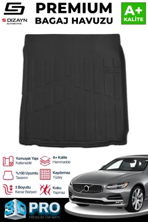 S-Dizayn Volvo S90 3D Pro Bagaj Havuzu 2016 Üzeri A+ Kalite thumb 1