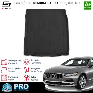 S-Dizayn Volvo S90 3D Pro Bagaj Havuzu 2016 Üzeri A+ Kalite thumb 2