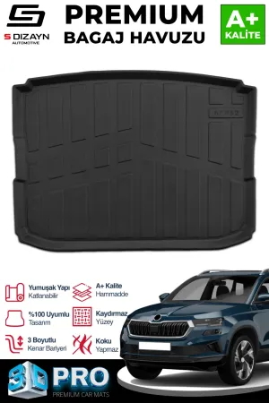 Skoda Karoq 2017-Günümüz (NU) uyumlu 3D Pro Bagaj Havuzu 2017 Üzeri A+ Kalite modelleri DRS Tuning'de. Kaliteli malzeme, hızlı kargo ve güvenli alışverişle