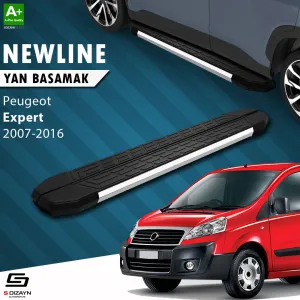 S-Dizayn Peugeot Expert 2 Kısa Şase NewLine Krom Yan Basamak 213 Cm 2007-2016 thumb 1