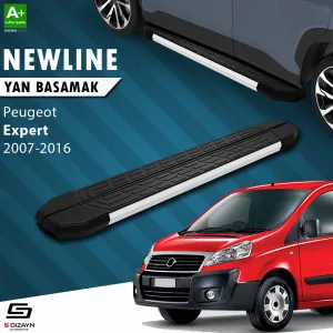 S-Dizayn Peugeot Expert 2 Kısa Şase NewLine Aluminyum Yan Basamak 213 Cm 2007-2016 thumb 1