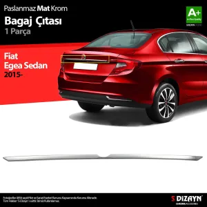 Fiat Egea Sedan 2015-Günümüz (Type 356) uyumlu SD Krom Bagaj Çıtası 2015 Üzeri A+ Kalite (Mat Krom) modelleri DRS Tuning'de. Kaliteli malzeme, hızlı kargo ve