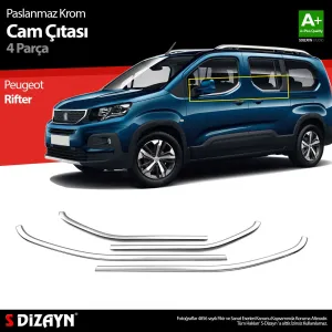 s-dizayn uyumlu Peugeot Rifter Krom Cam Çıtası 4 Prç. 2019 Üzeri A+ Kalite modelleri DRS Tuning'de. Kaliteli malzeme, hızlı kargo ve güvenli alışverişle hemen