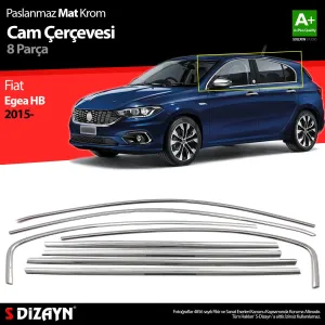 Fiat Egea Hatchback 2015-Günümüz (HB) uyumlu HB Krom Cam Çerçevesi 8 Prç. 2015 Üzeri (Mat Krom) A+ Kalite modelleri DRS Tuning'de. Kaliteli malzeme, hızlı