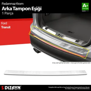 s-dizayn uyumlu Ford Transit Krom Arka Tampon Eşiği 2006-2014 A+ Kalite modelleri DRS Tuning'de. Kaliteli malzeme, hızlı kargo ve güvenli alışverişle hemen