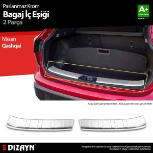 Nissan Qashqai 2013-2021 (J11) uyumlu Krom Bagaj İç Eşiği 2 Prç. 2017-2021 A+ Kalite modelleri DRS Tuning'de. Kaliteli malzeme, hızlı kargo ve güvenli