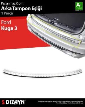 Ford Kuga 2019-Günümüz (CX482) uyumlu 3 Krom Arka Tampon Eşiği 2020 Üzeri modelleri DRS Tuning'de. Kaliteli malzeme, hızlı kargo ve güvenli alışverişle hemen