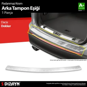 Dacia Dokker 2012-2024 (K67) uyumlu Krom Arka Tampon Eşiği 2012 Üzeri A+ Kalite modelleri DRS Tuning'de. Kaliteli malzeme, hızlı kargo ve güvenli alışverişle