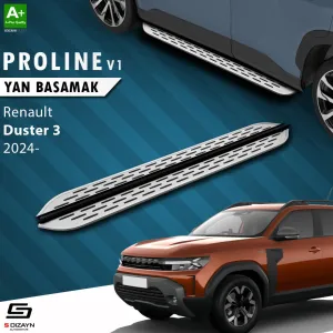 S-Dizayn Renault Duster 3 OEM Still Pro V1 Aluminyum Yan Basamak 183 Cm 2024 Üzeri A+ Kalite thumb 1