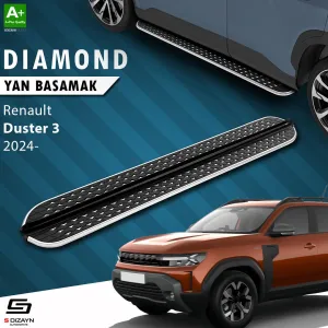 S-Dizayn Renault Duster 3 Diamond Krom Yan Basamak 183 Cm 2024 Üzeri A+ Kalite thumb 1