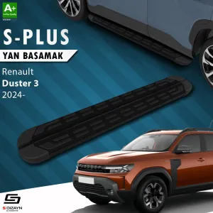S-Dizayn Renault Duster 3 S-Plus Siyah Yan Basamak 183 Cm 2024 Üzeri A+ Kalite thumb 1