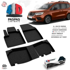 s-dizayn uyumlu Renault Kangoo 4D Havuzlu Paspas 2024 Üzeri A+ Kalite modelleri DRS Tuning'de. Kaliteli malzeme, hızlı kargo ve güvenli alışverişle hemen