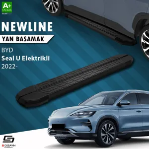 BYD Seal 2022-Günümüz (Seal) uyumlu U Elektrikli NewLine Siyah Yan Basamak 193 Cm 2022 Üzeri A+ Kalite modelleri DRS Tuning'de. Kaliteli malzeme, hızlı kargo