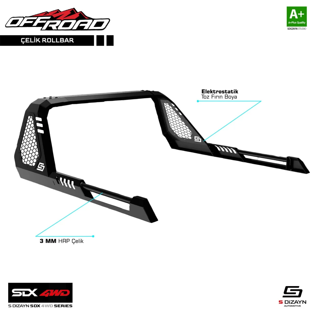 S-Dizayn SDX 4WD Off Road VW Amarok 2 Çelik Roll Bar V1 2023 Üzeri
