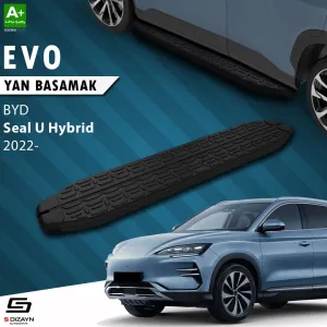 BYD Seal 2022-Günümüz (Seal) uyumlu U Hybrid Evo Siyah Yan Basamak 193 Cm 2022 Üzeri A+ Kalite modelleri DRS Tuning'de. Kaliteli malzeme, hızlı kargo ve