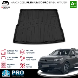 s-dizayn uyumlu VW Tiguan 3D Pro Bagaj Havuzu 2024 Üzeri A+ Kalite modelleri DRS Tuning'de. Kaliteli malzeme, hızlı kargo ve güvenli alışverişle hemen