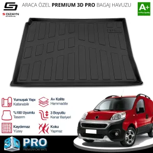 S-Dizayn Fiat Fiorino 3D Pro Bagaj Havuzu 2008-2016 A+ Kalite thumb 1