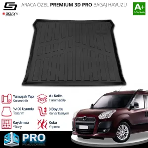 S-Dizayn Fiat Doblo Geniş Aile 3D Pro Bagaj Havuzu 2010-2022 A+ Kalite thumb 1