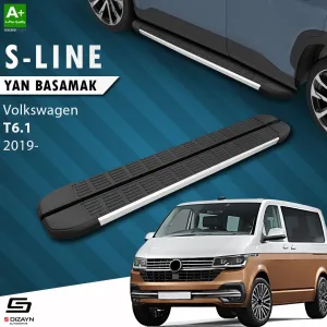 S-Dizayn VW Transporter T6.1 Uzun Şase S-Line Aluminyum Yan Basamak 253 Cm 2019 Üzeri A+ Kalite thumb 1