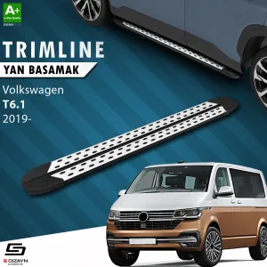 S-Dizayn VW Transporter T6.1 Uzun Şase TrimLine Gri Yan Basamak 255 Cm 2019-2025 thumb 1