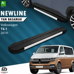 S-Dizayn VW Transporter T6.1 Uzun Şase NewLine Aluminyum Yan Basamak 253 Cm 2019-2025 A+ Kalite thumb 1