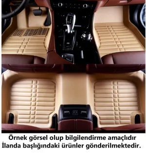 Skoda Suber B Uyumlu 2015 Sonrası 5D Havuzlu Bej Renk Paspas Seti thumb 2