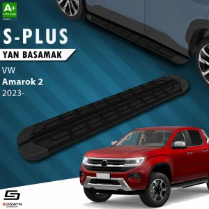 S-Dizayn VW Amarok 2 S-Plus Siyah Yan Basamak 203 Cm 2023 Üzeri A+ Kalite thumb 1
