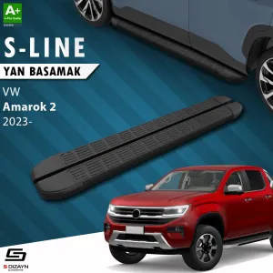 S-Dizayn VW Amarok 2 S-Line Siyah Yan Basamak 203 Cm 2023 Üzeri A+ Kalite thumb 1