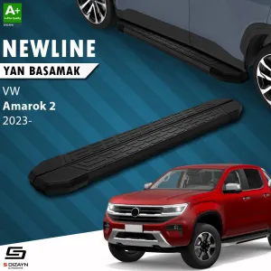 S-Dizayn VW Amarok 2 NewLine Siyah Yan Basamak 203 Cm 2023 Üzeri A+ Kalite thumb 1